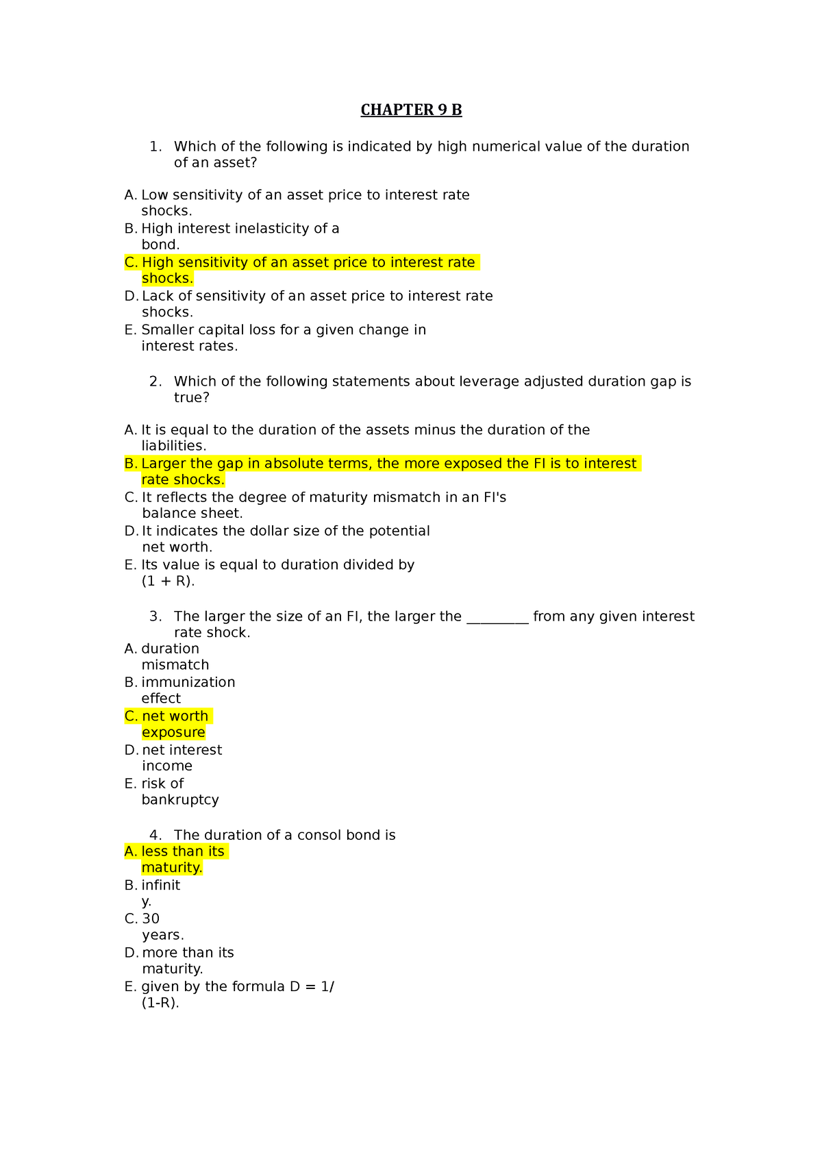 Chapter 9 B MCQ QUE ANS Class - CHAPTER 9 B Which Of The Following Is ...