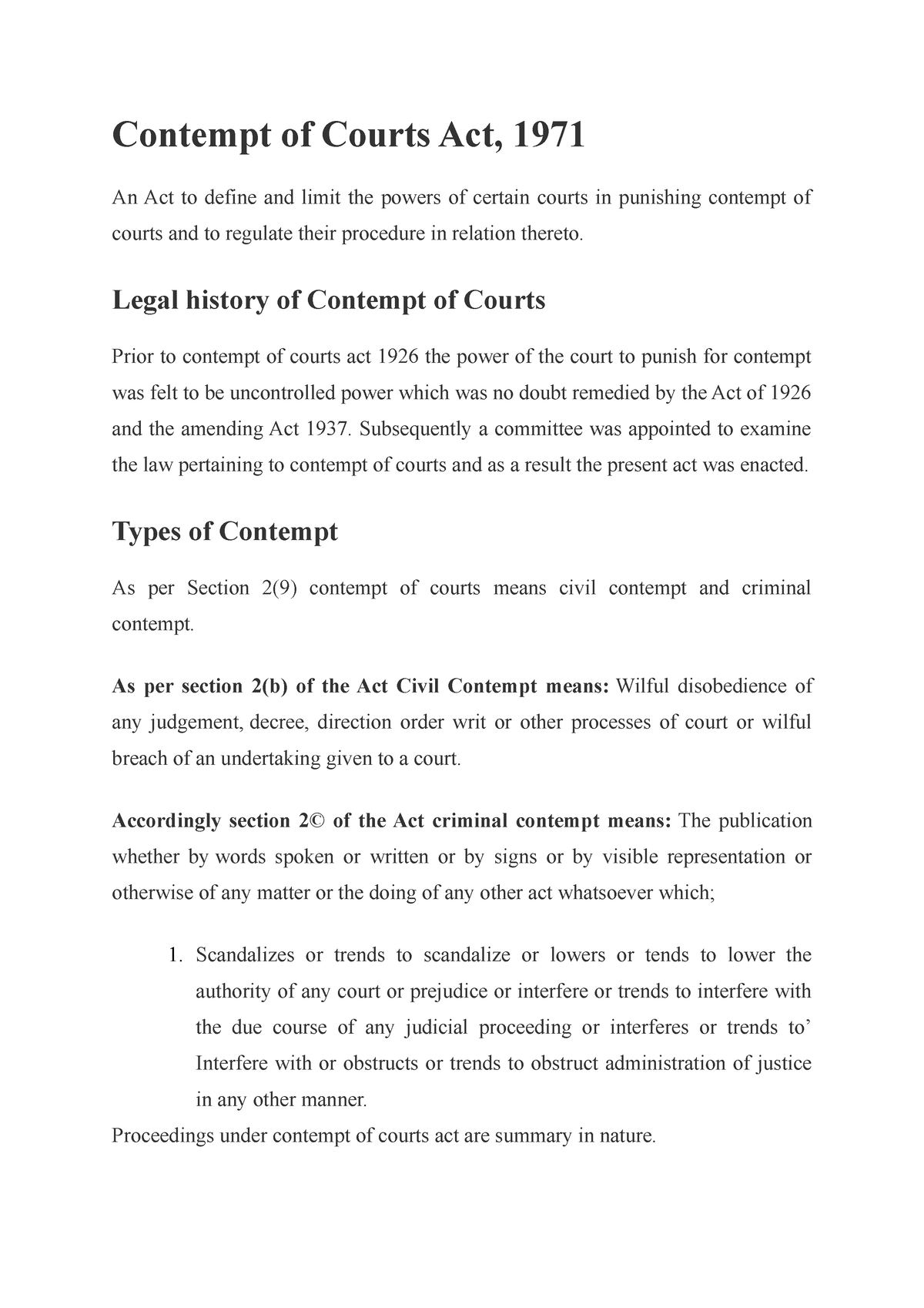 Contempt Of Courts Act 1971 LAW Studocu   Thumb 1200 1698 