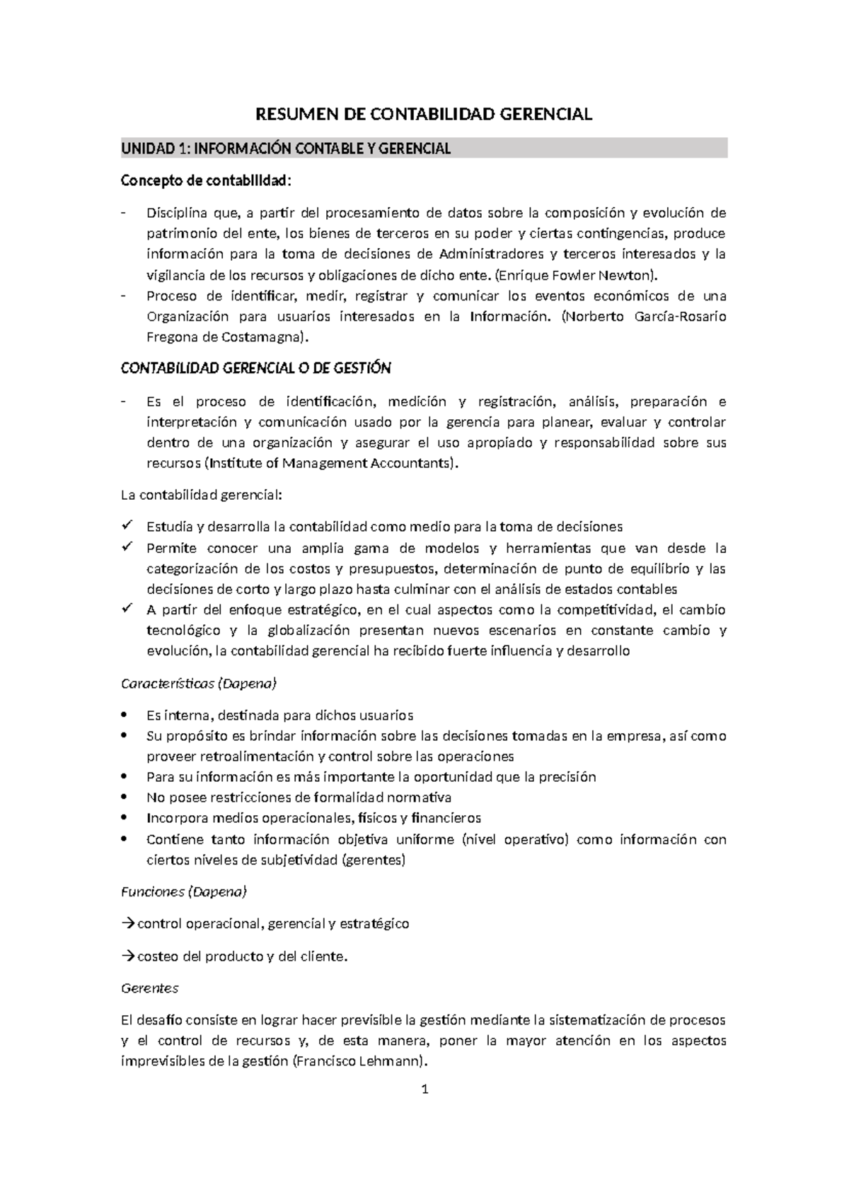 Resumen DE Contabilidad Gerencial - RESUMEN DE CONTABILIDAD GERENCIAL ...