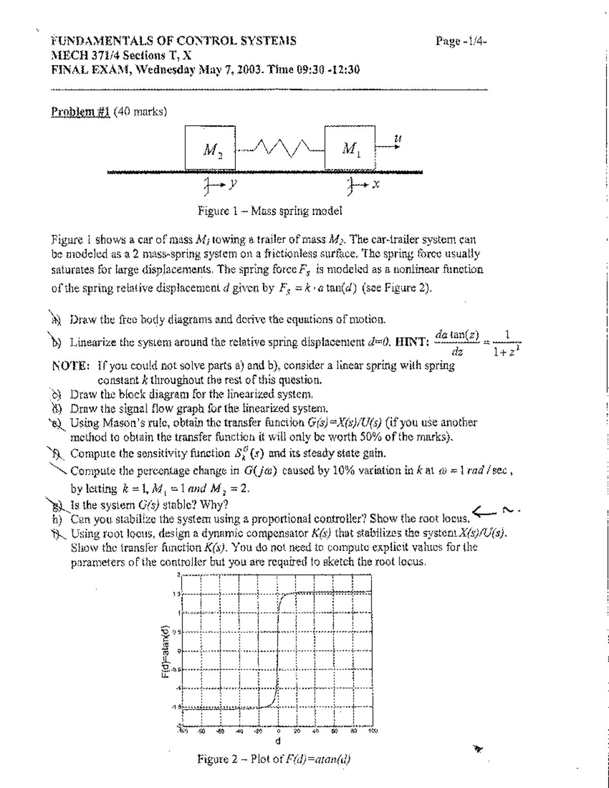 Solutions of problems given on a past midterm for the course analysis ...