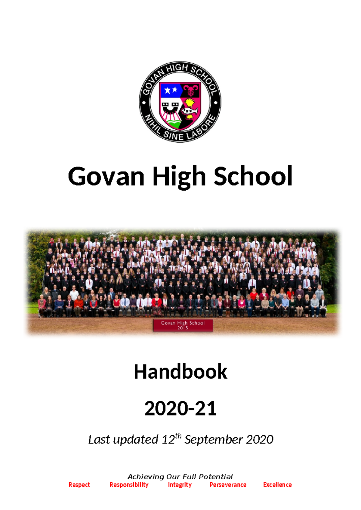 Handbook 2020-21 - Notes - Govan High School Handbook 2020- Last ...