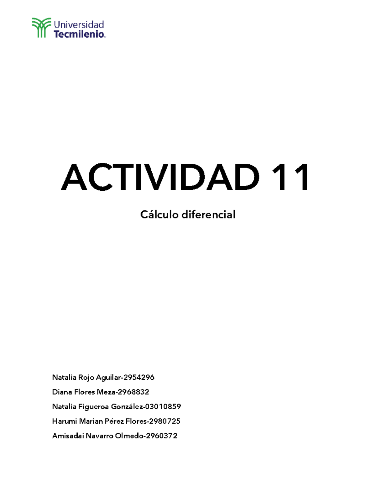 Actividad 11 Calculo Diferencial Equipo - C·lculo Diferencial ACTIVIDAD ...