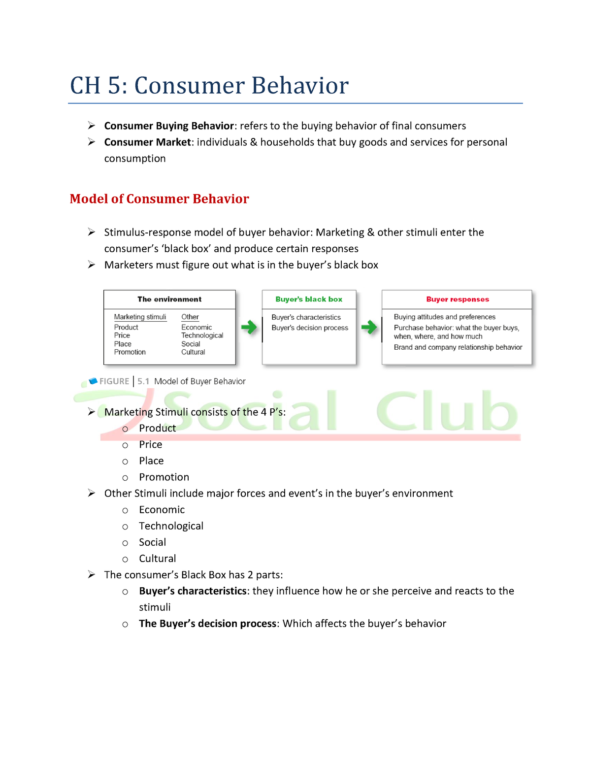 CH 5 - BJGYUDT - CH 5: Consumer Behavior Consumer Buying Behavior ...