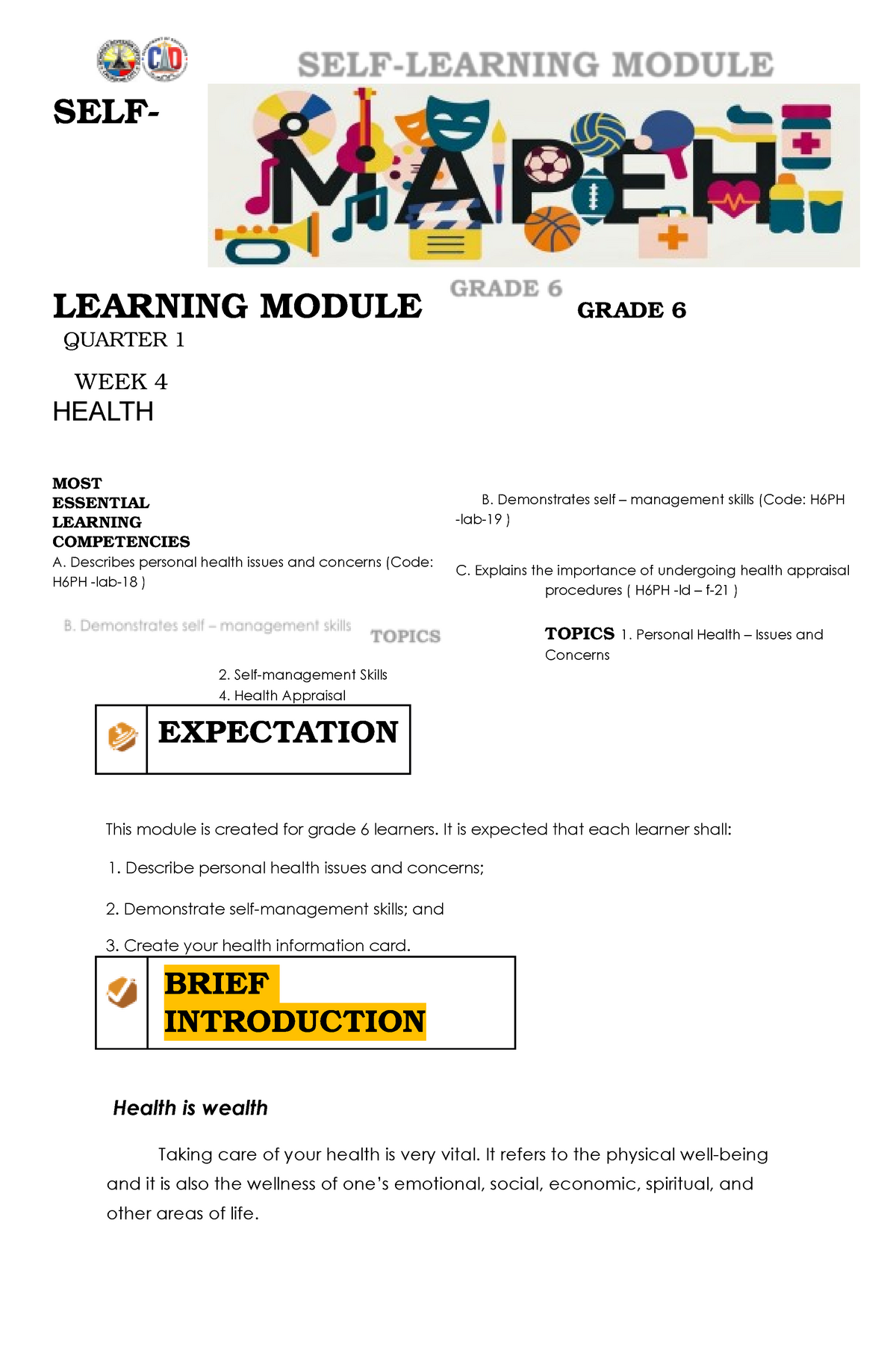 English Module Grade 6 Quarter 2 Answer Key