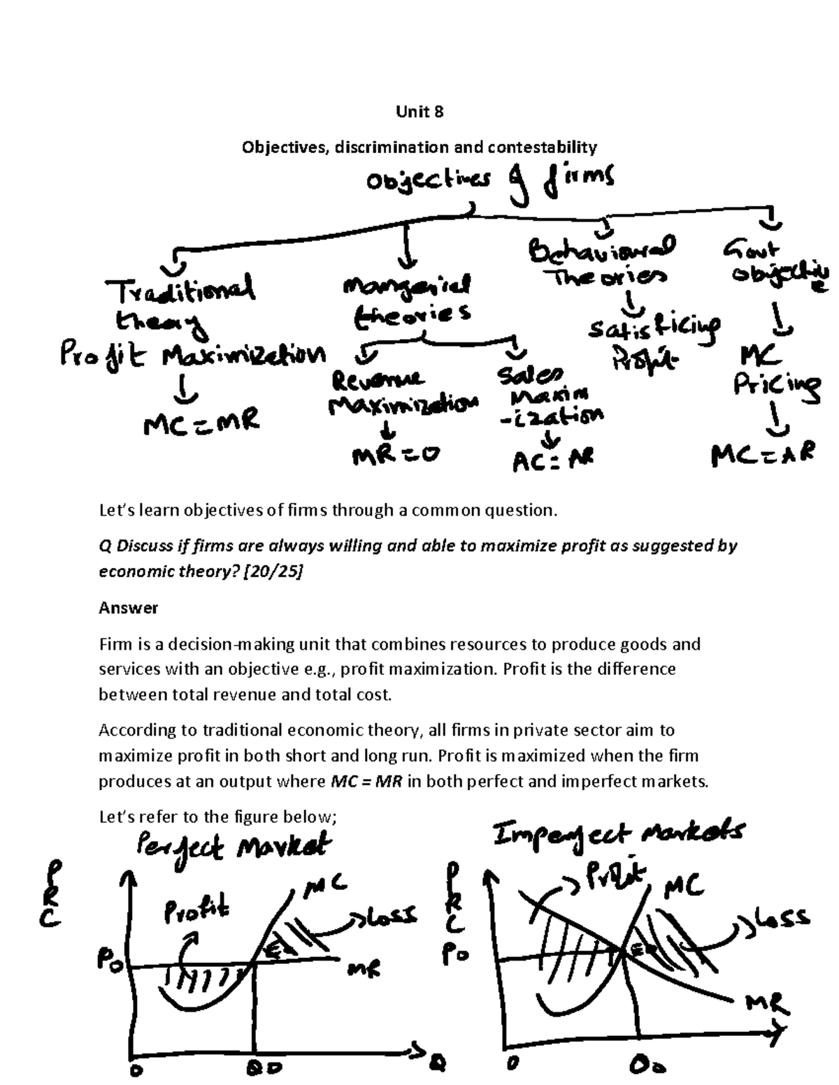 Unit 8 Objectives, Discrmonation and Contestability PDF - Unit 8 ...