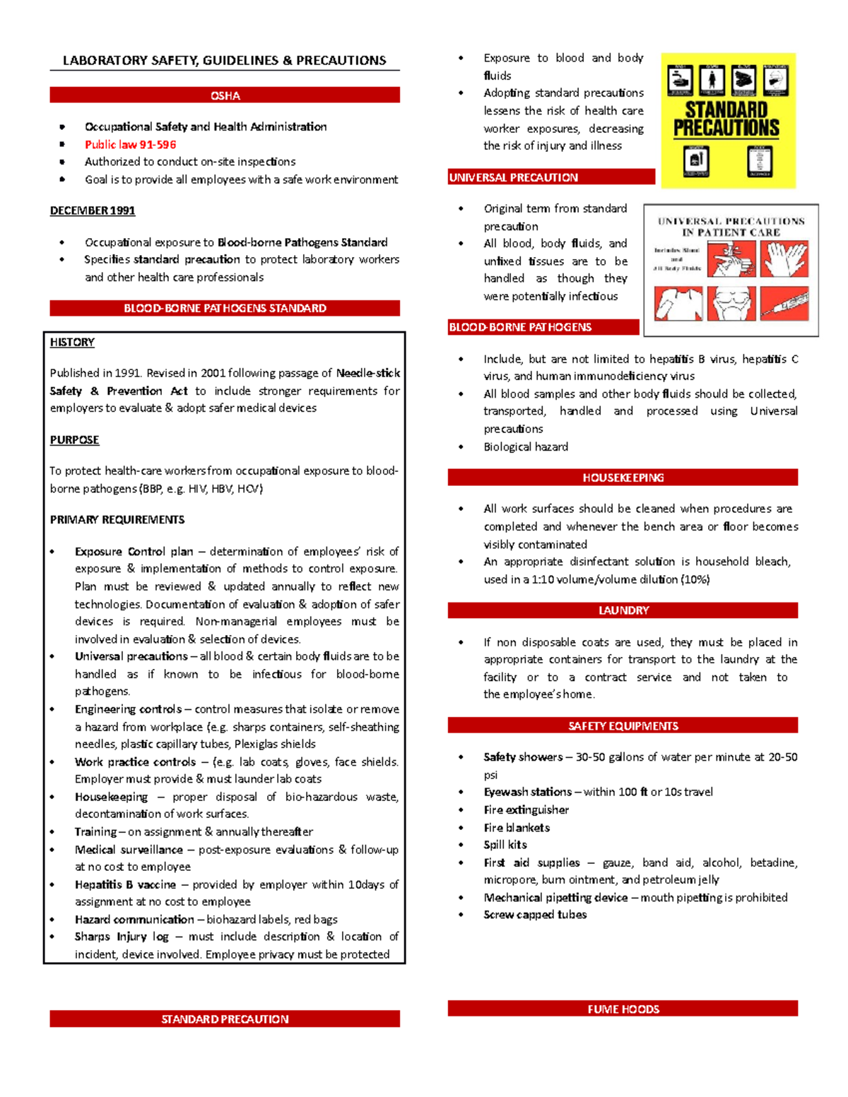 Laboratory Safety transes bacteriology LABORATORY SAFETY