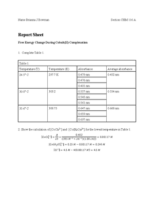 experiment 6 report sheet