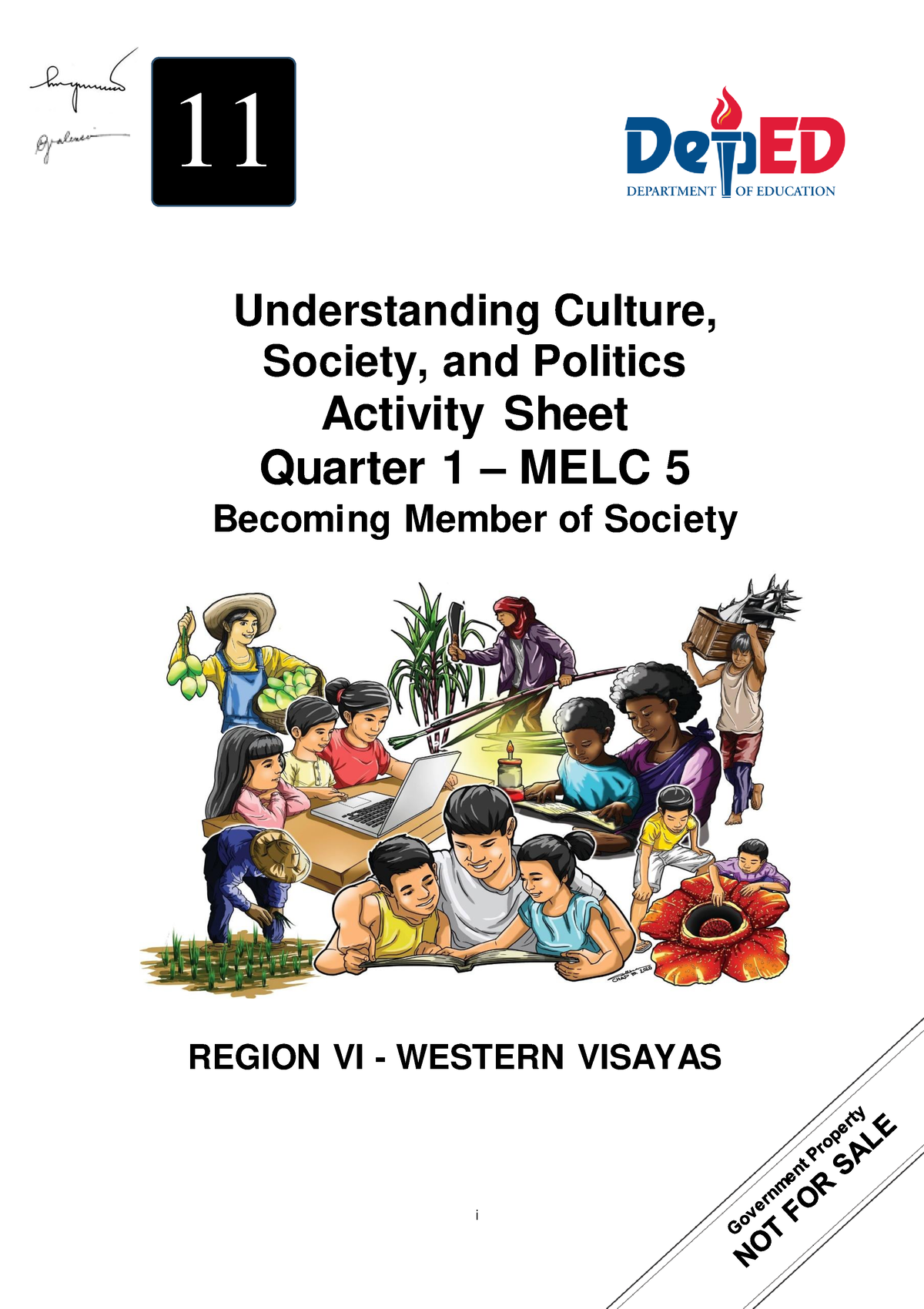 Final Understanding Culture Society And Politics 11 LAS 5 - I REGION VI ...