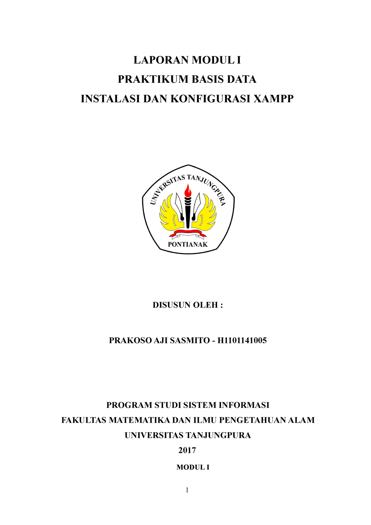 Laporan Basis Data Modul 1 Instalasi Dan Konfigurasi Xampp - LAPORAN ...