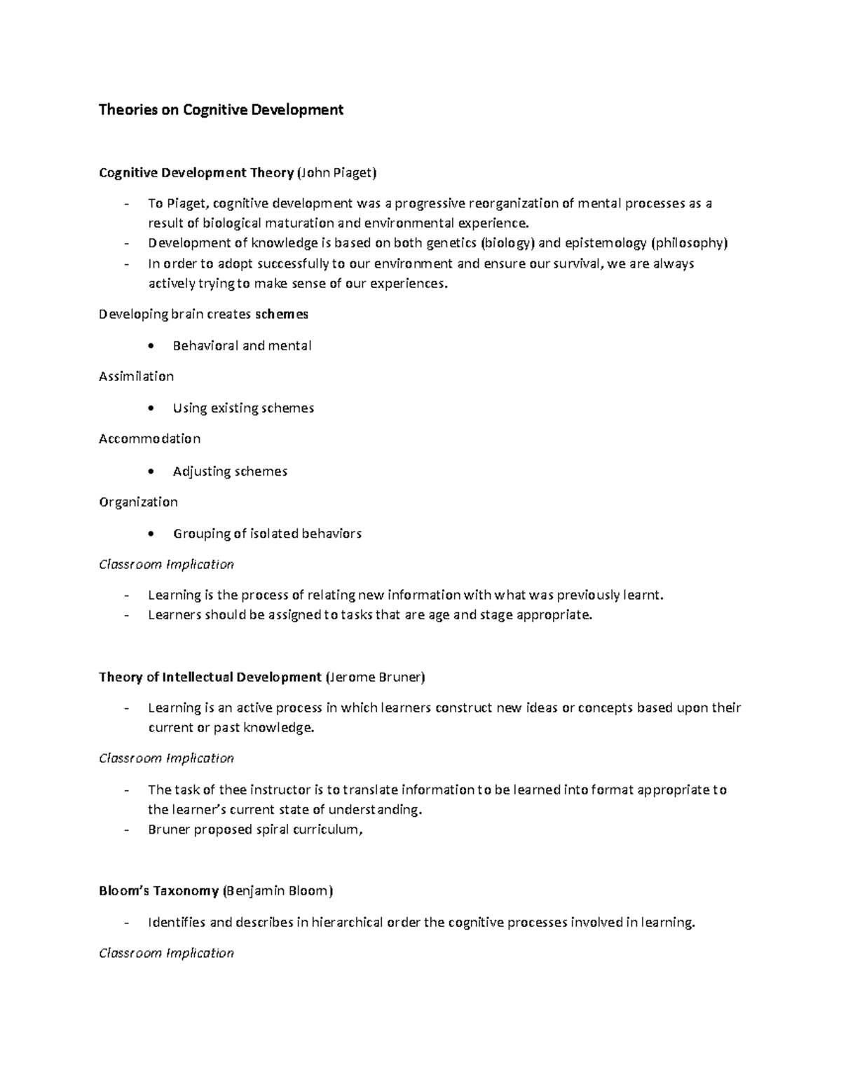 theories-on-cognitive-development-theories-on-cognitive-development