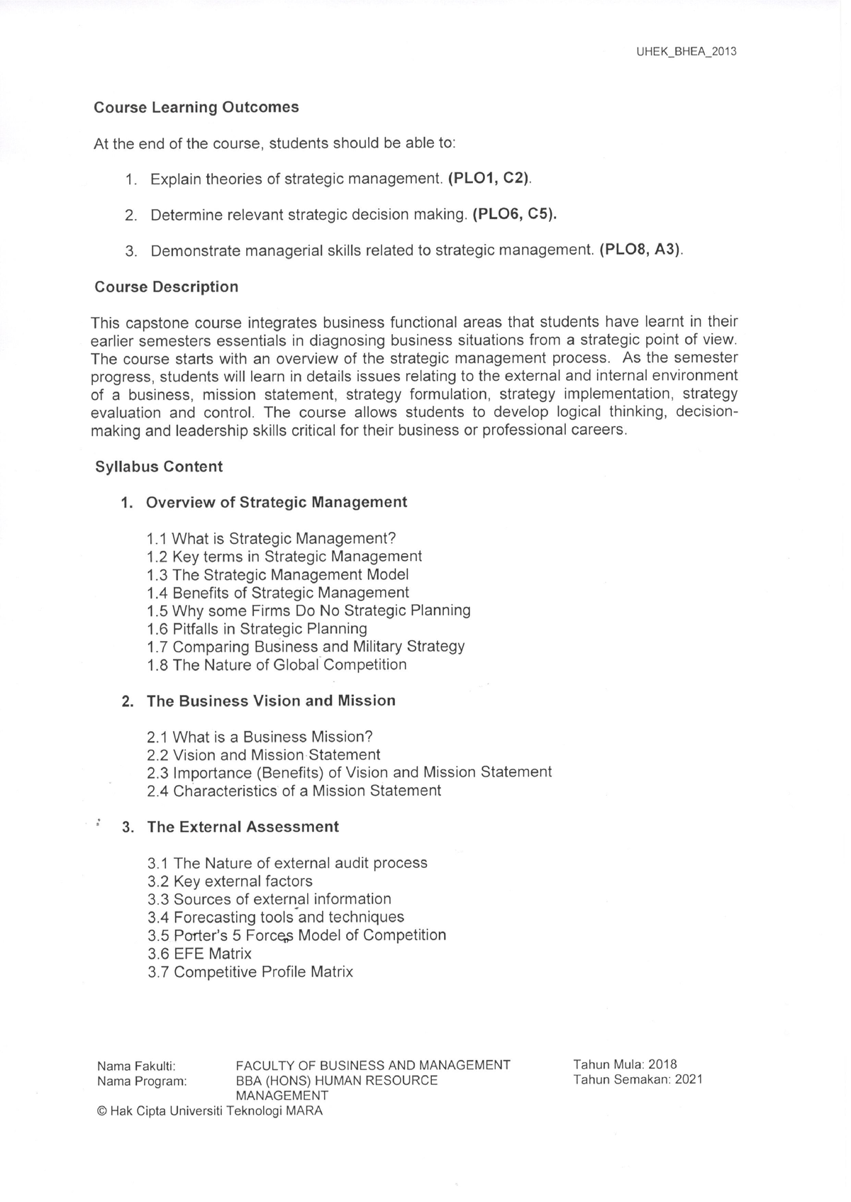 Syllbus MGT 657 2021 Ii - Human Resource Management - Studocu