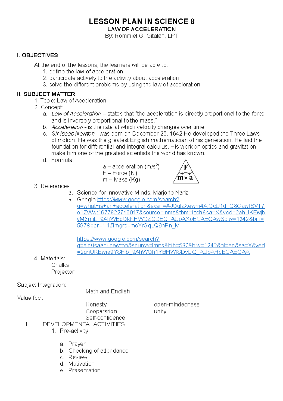 lesson-plan-in-science-8-lesson-plan-in-science-8-law-of-acceleration