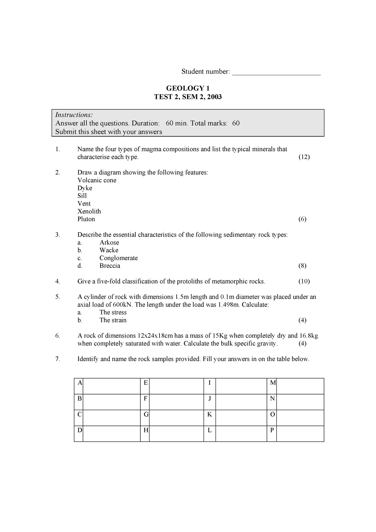 2 2 Engineering Geology 1 Practice Material Student Number   Thumb 1200 1698 