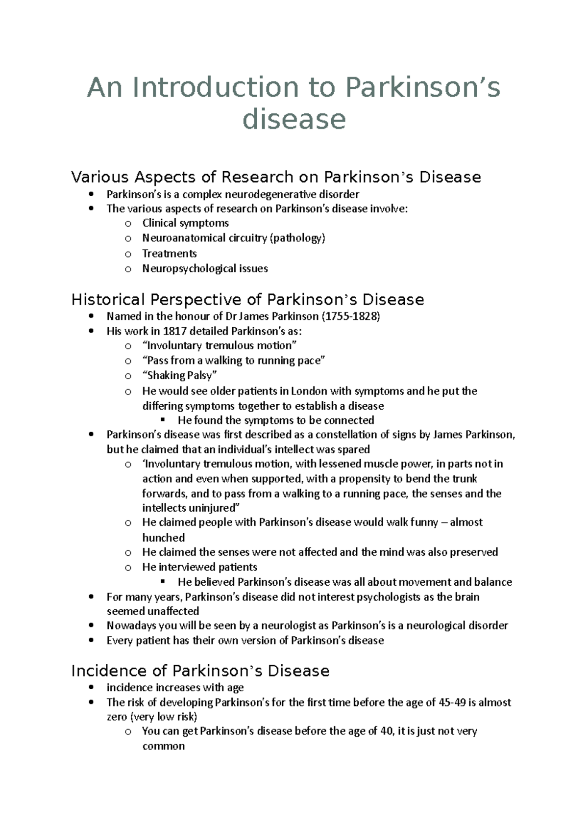 parkinson-s-disease-lecture-notes-1-an-introduction-to-parkinson-s