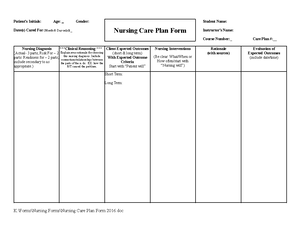 Fundamentals Week 1 - Critical Thinking, Nursing Process and Managing ...
