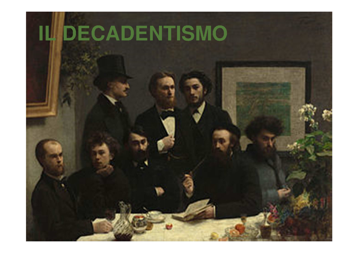 Decadentismo Completo IL DECADENTISMO Il Decadentismo è una CORRENTE