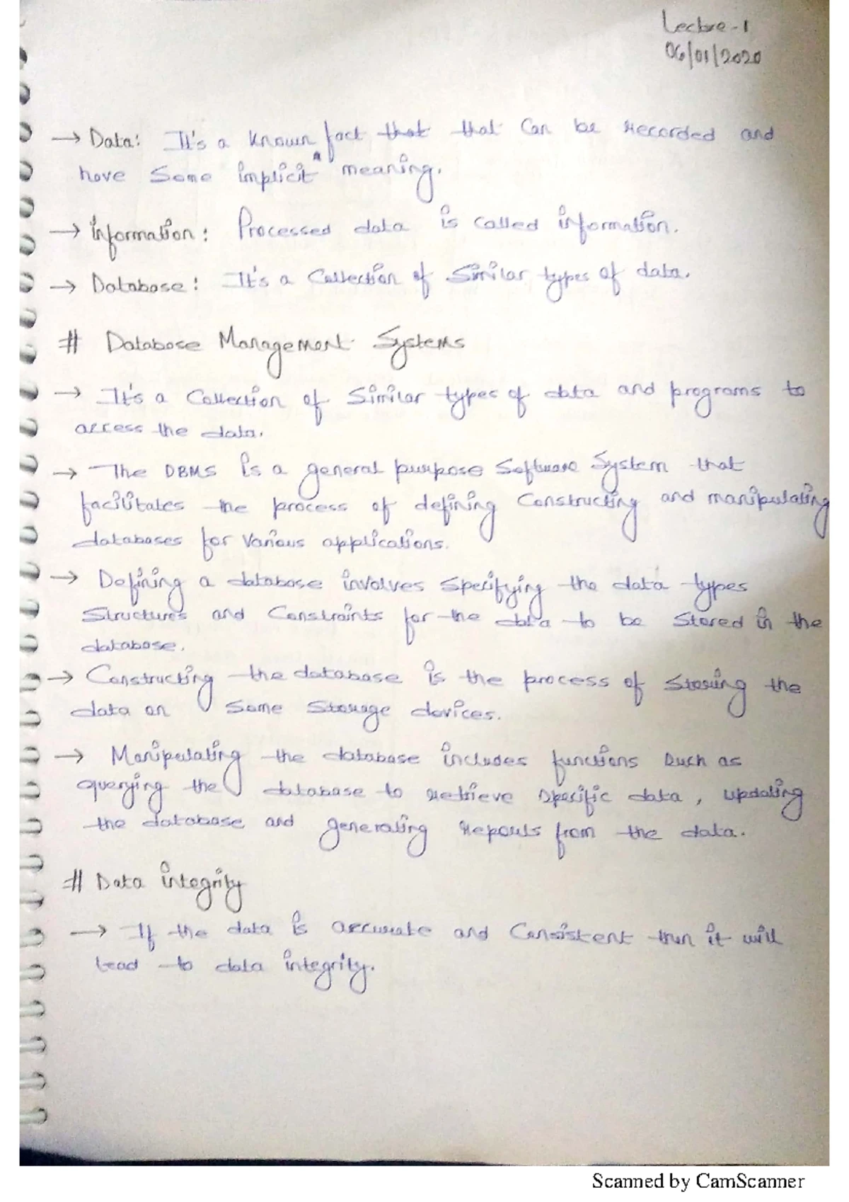 Dbms Sql - complete notes for dbms - Database Management System - Studocu