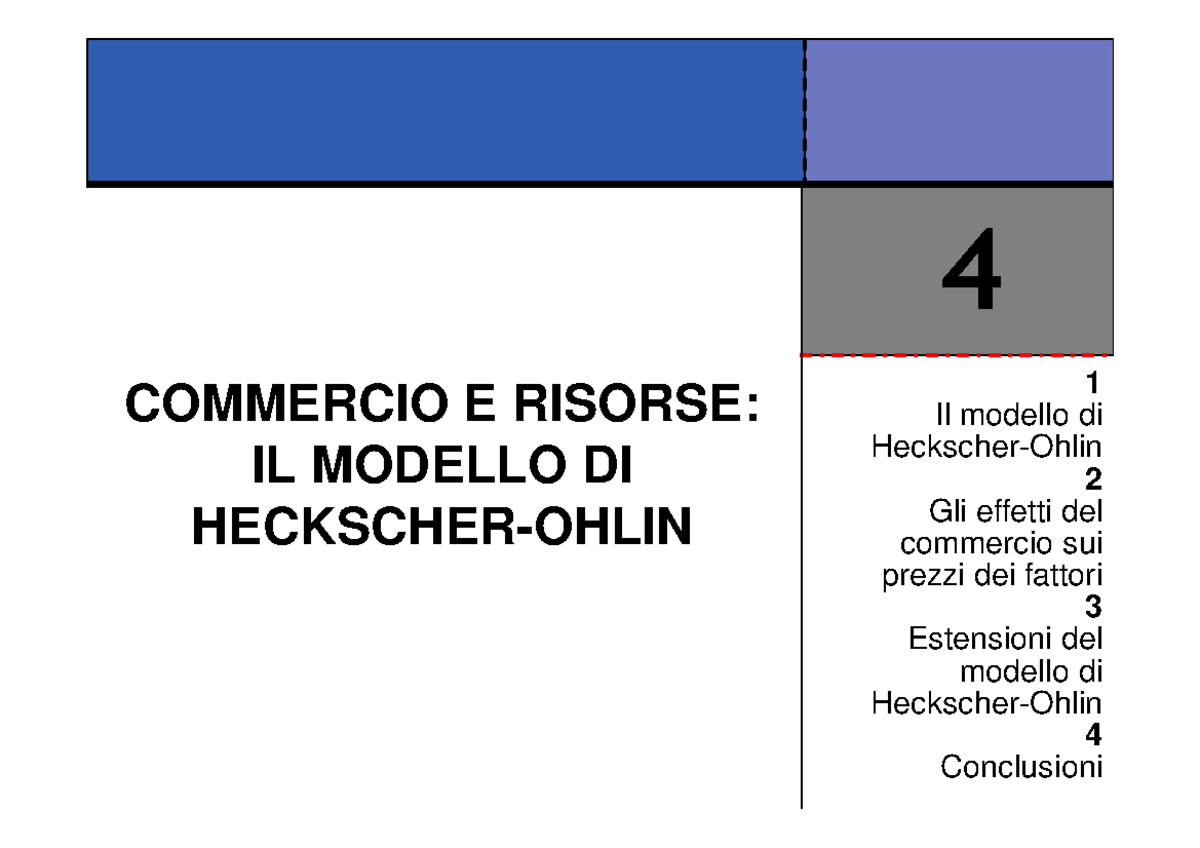 Modello Di Heckscher-Ohlin - COMMERCIO E RISORSE: IL MODELLO DI ...