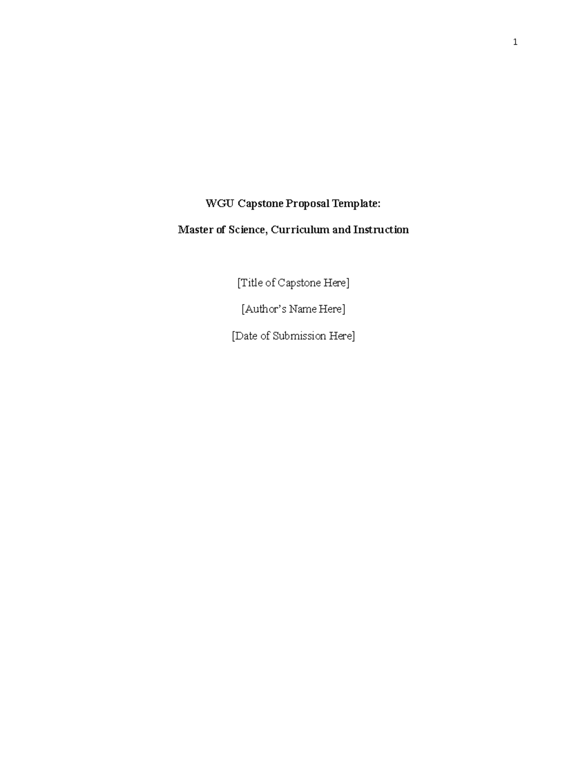 what is a capstone project at wgu