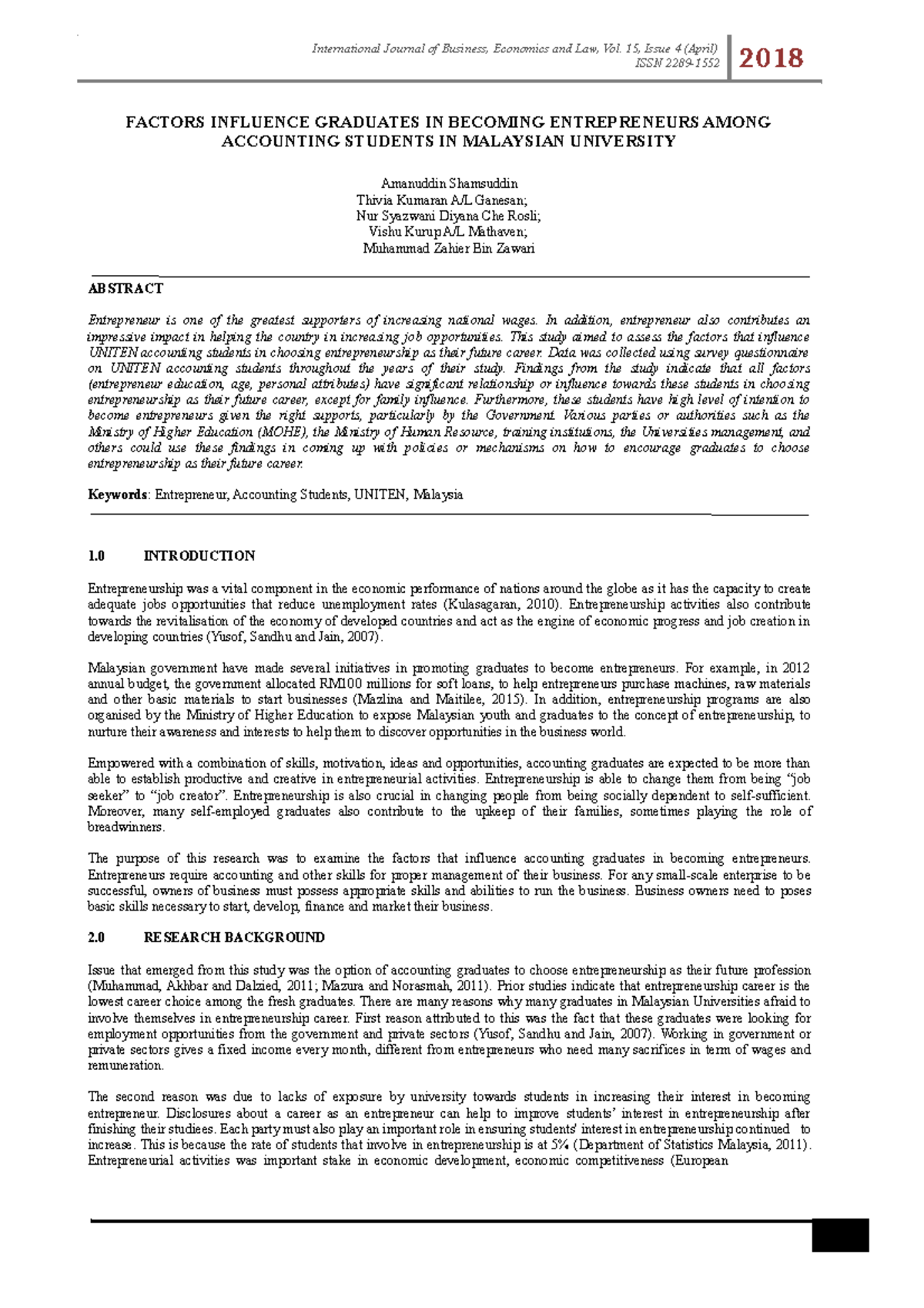 LAW-88 (1)-converted - thesis - FACTORS INFLUENCE GRADUATES IN BECOMING ...