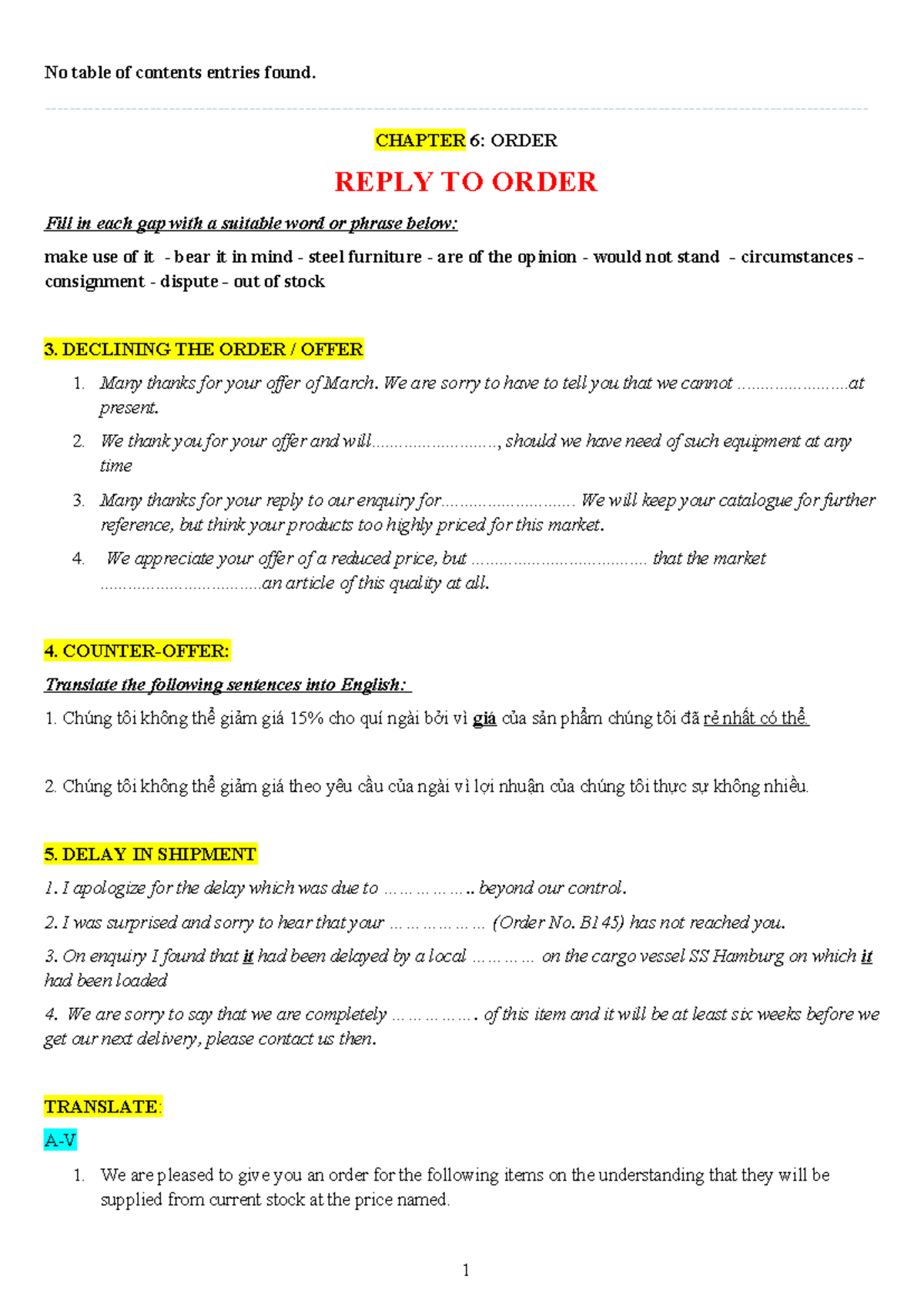 CHAP6 Order final-1 Reply to order - No table of contents entries found ...