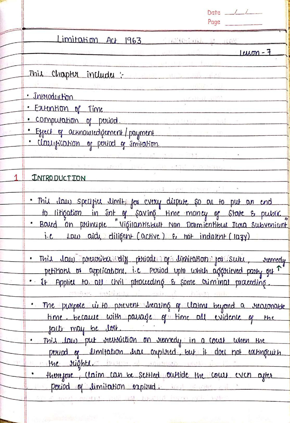 Lesson 7 Limitation Act 1967jigl Bballb Hons Studocu