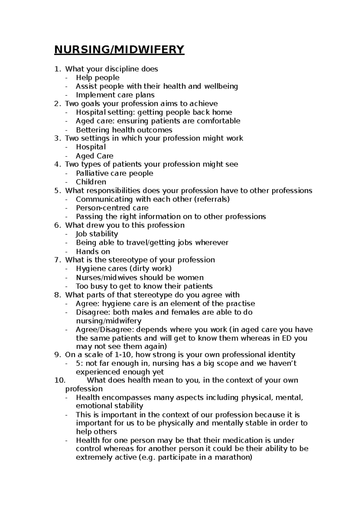 midwifery personal statement pdf