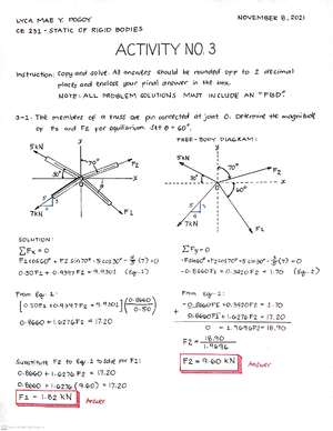Activity 4 Solutions - notes - Dynamics of Rigid Bodies - Studocu