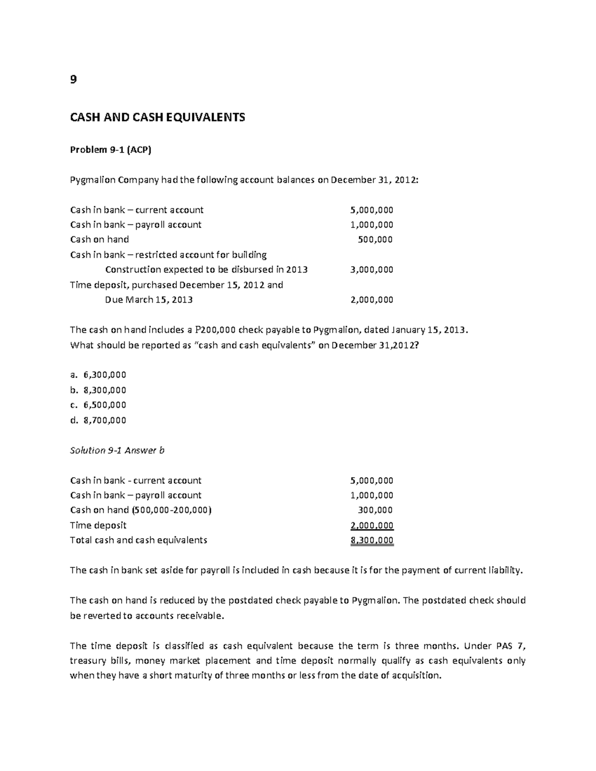 9cashandcashequivalents compress 9 CASH AND CASH EQUIVALENTS