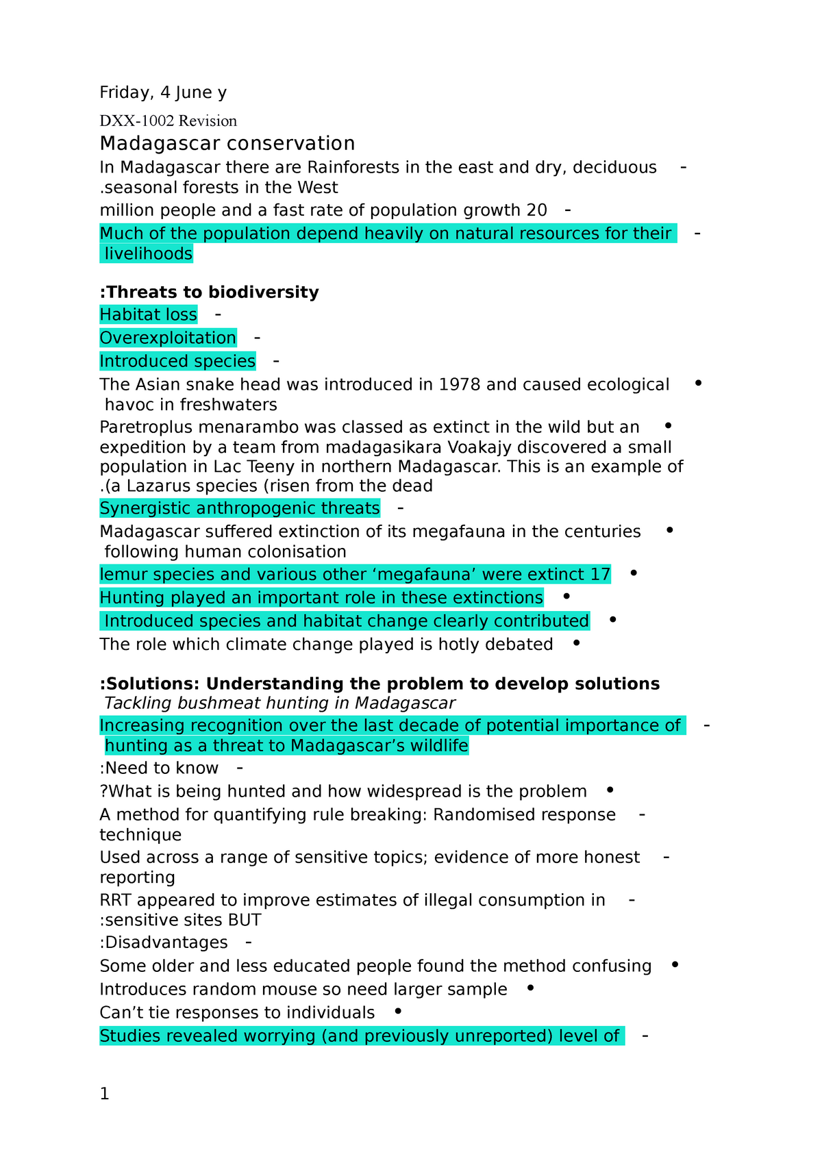 gcse geography madagascar case study