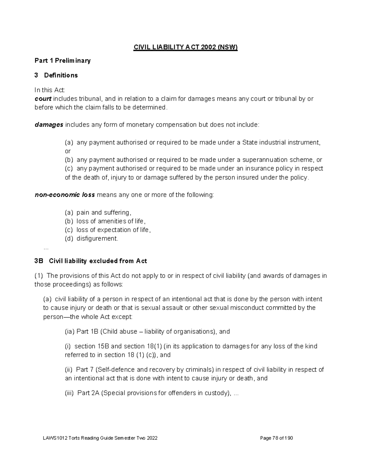 Nsw Definitions Act