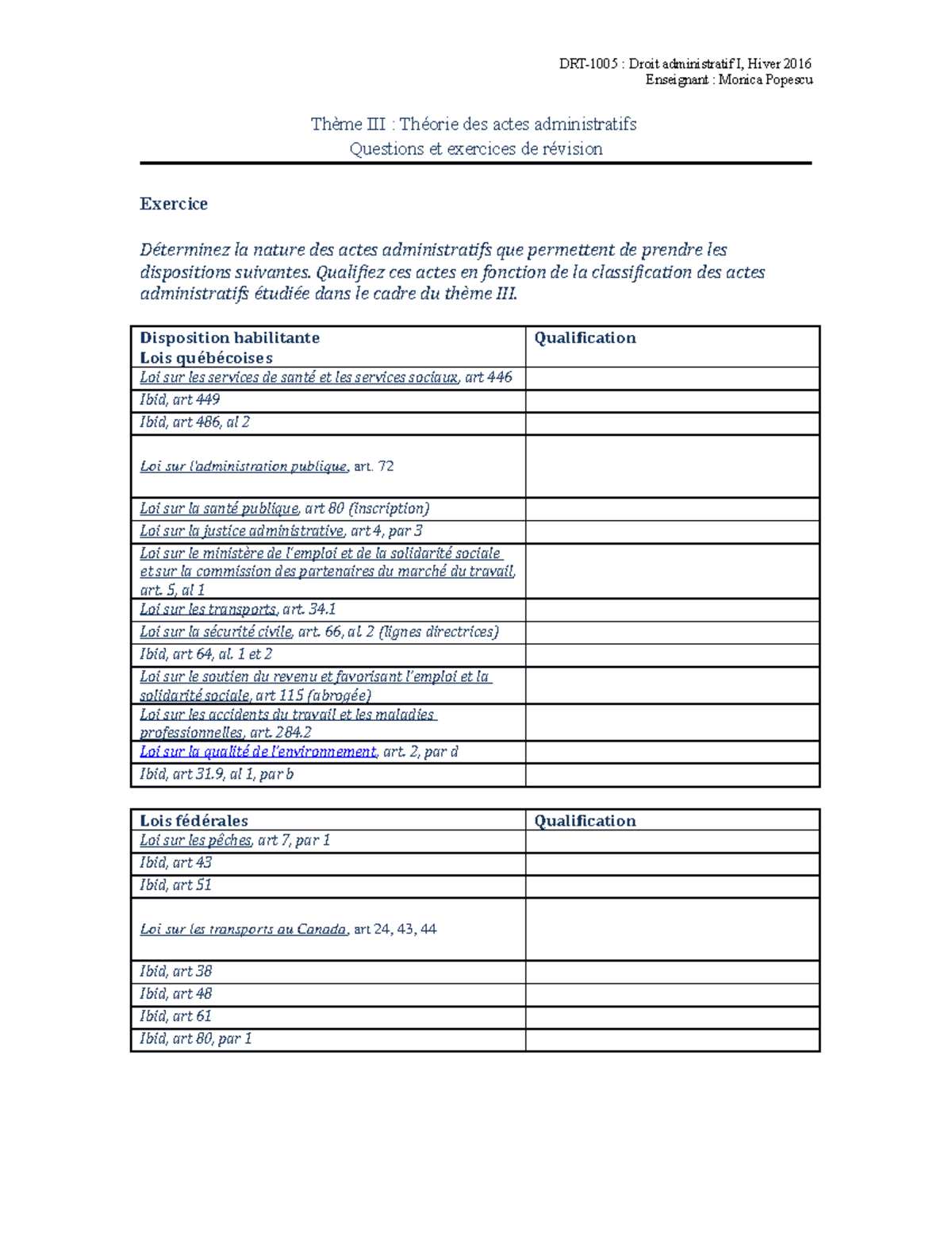 Th%C3%A8me III-Exercices - DRT-1005 : Droit administratif I, Hiver ...