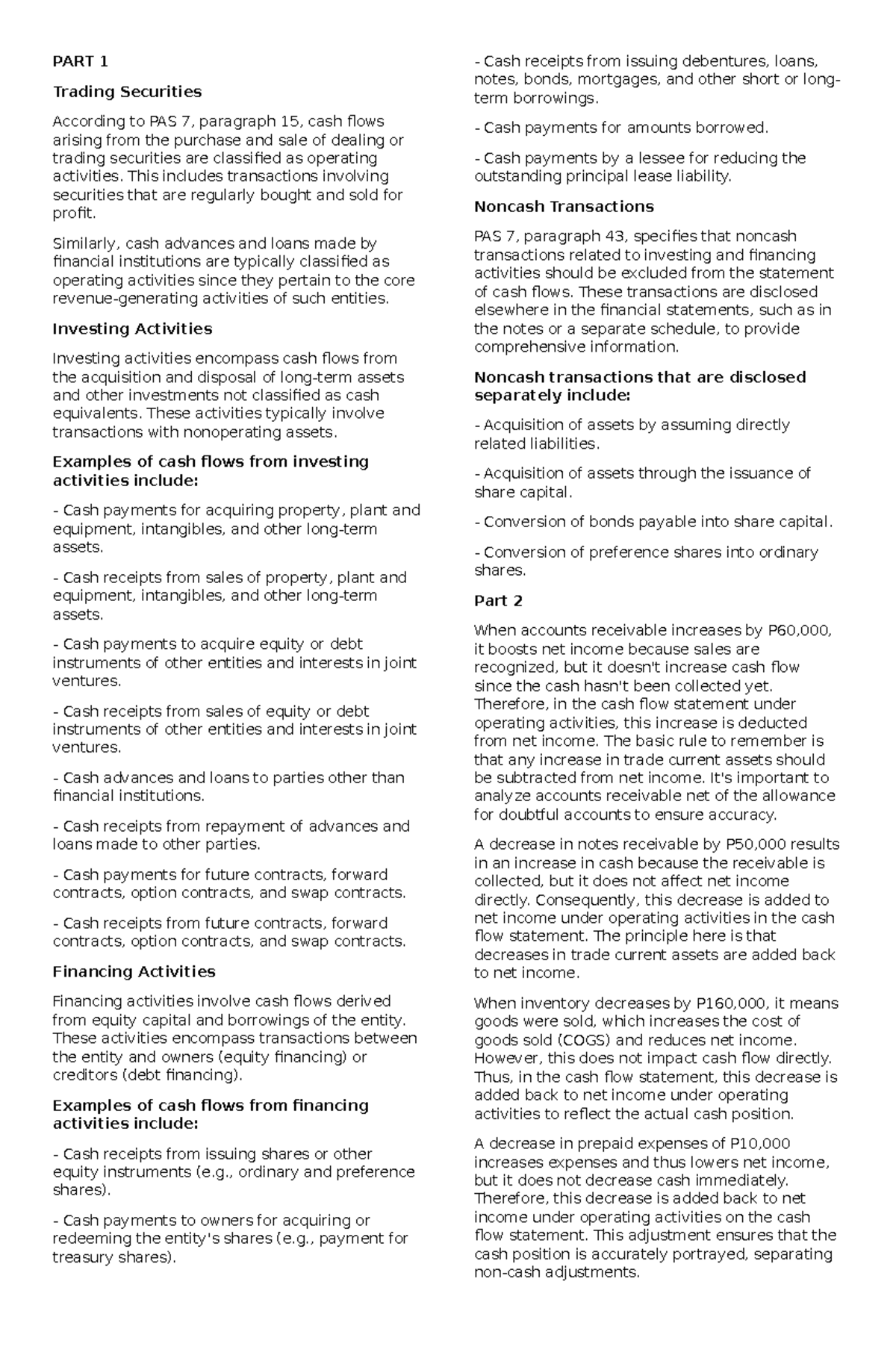 Lecture notes INTAC 3- Chapter 17 - PART 1 Trading Securities According ...