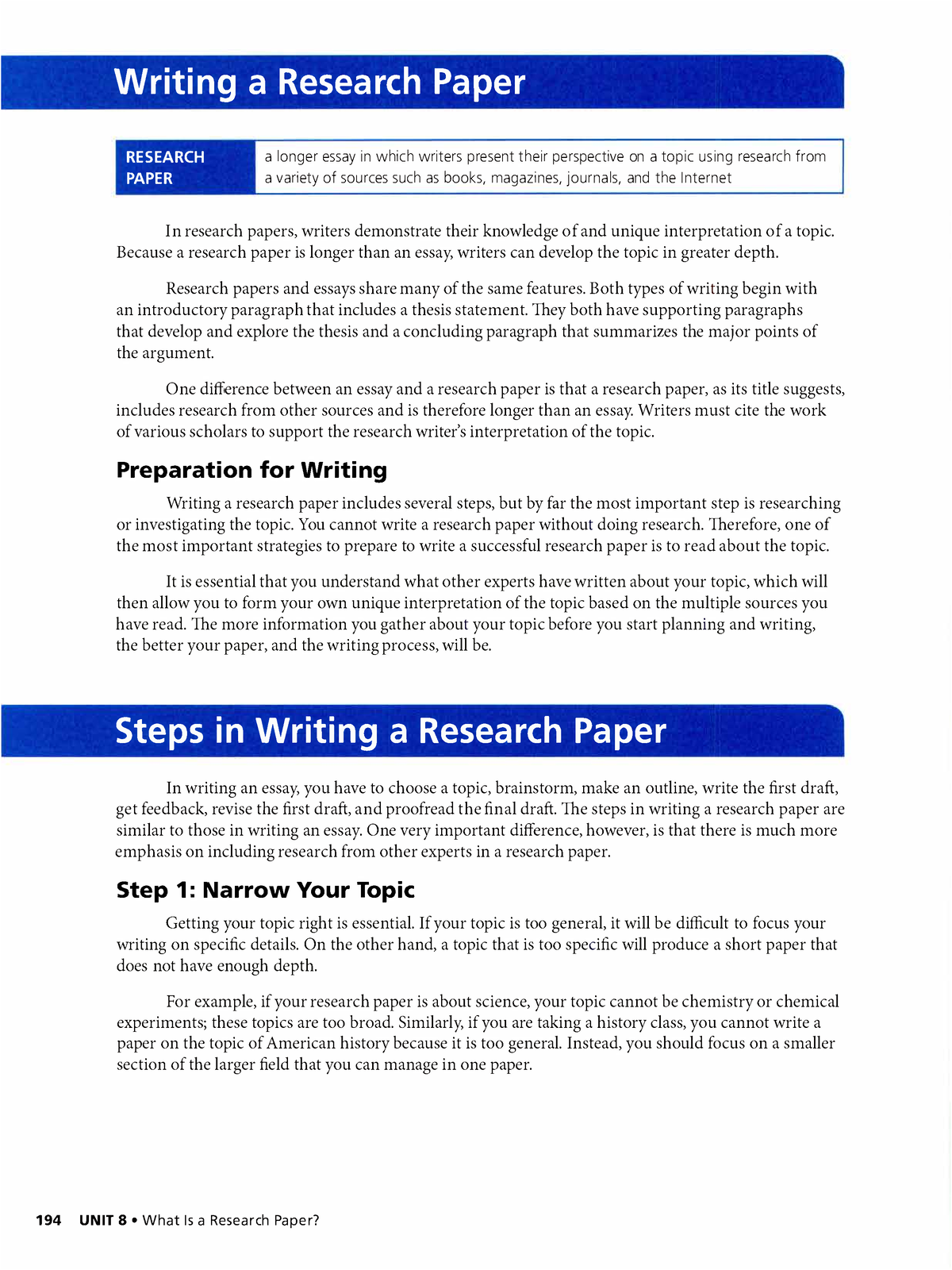 Great Writing 5 - ..... - Writi ng a Resea rch Paper ####### RESEARCH ...