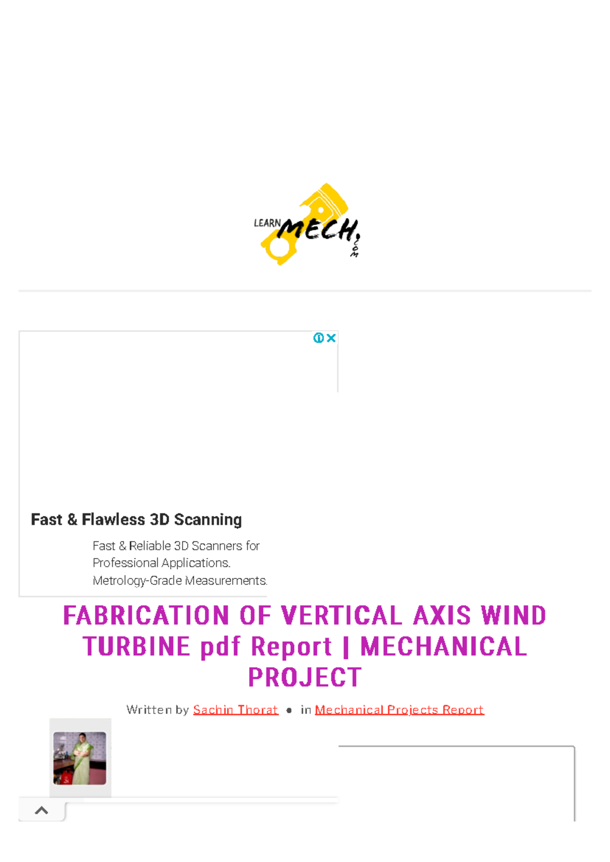 Fabrication OF Vertical AXIS WIND Turbine pdf Rep… - FABRICATION OF ...