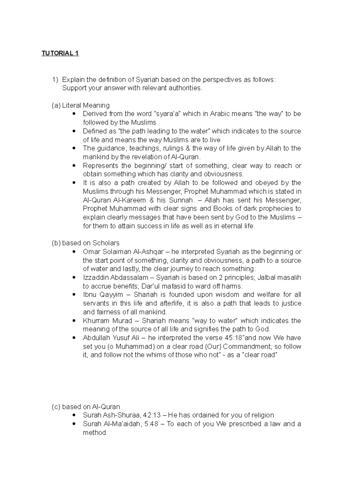 360021 Tutorial 1 - Use it wisely - TUTORIAL 1 Explain the definition ...