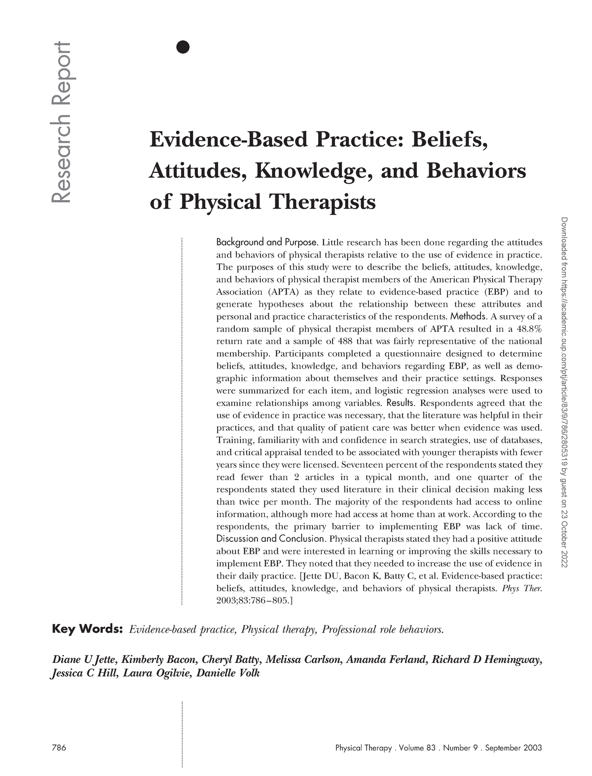 Evidence Based Practice Beliefs Attitude - Evidence-Based Practice ...