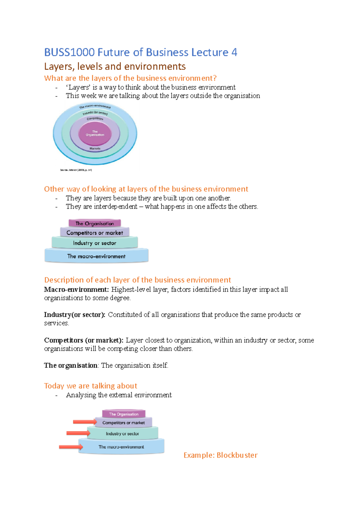 BUSS1000 Future of Business Lecture 4 - They are interdependent – what ...