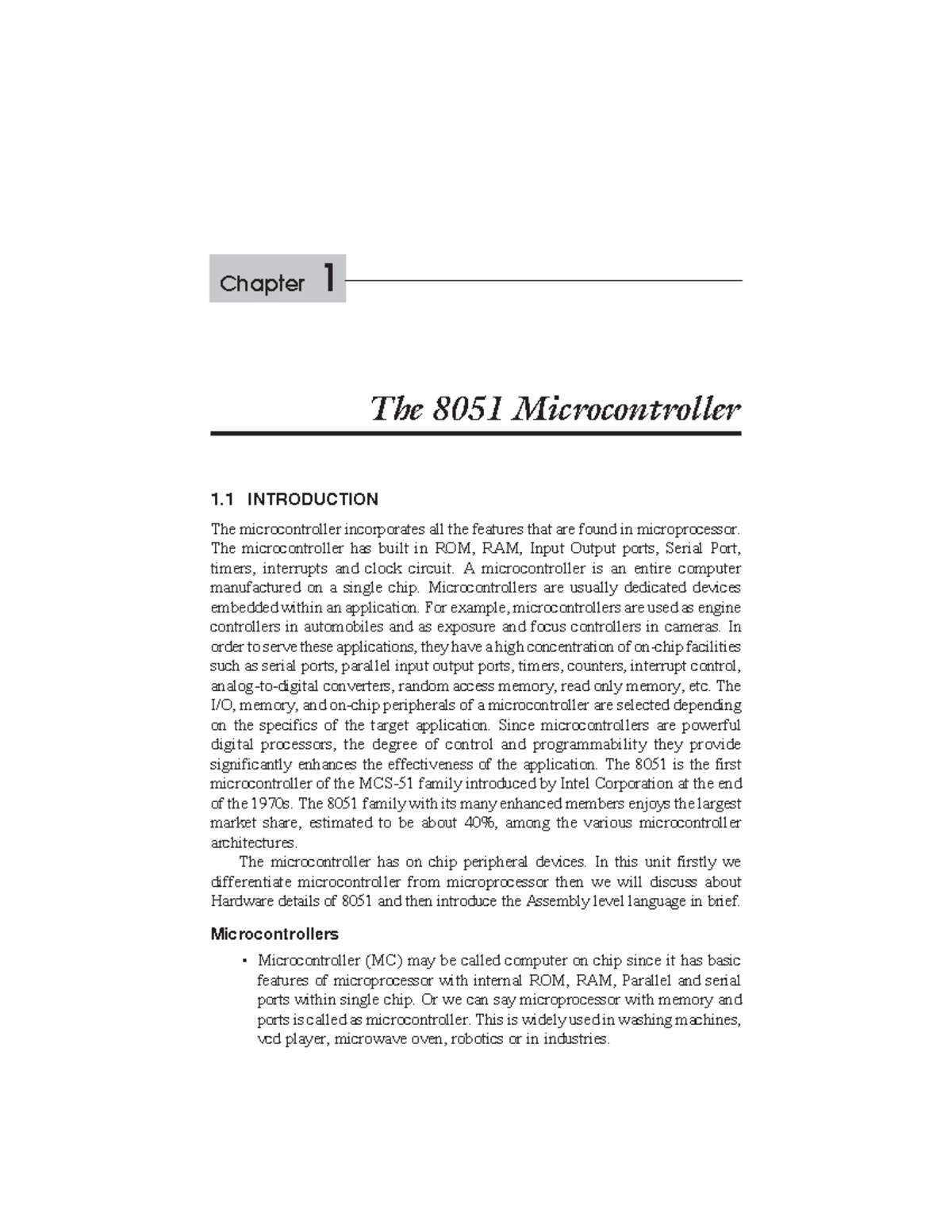 8051 basics - 8051 microcontroller is designed by Intel in 1981. It is ...