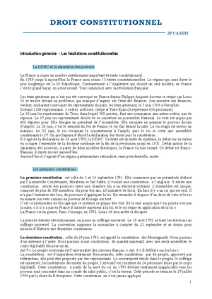 Droit Constitutionnel - ####### Droit Constitutionnel ####### Olivier ...