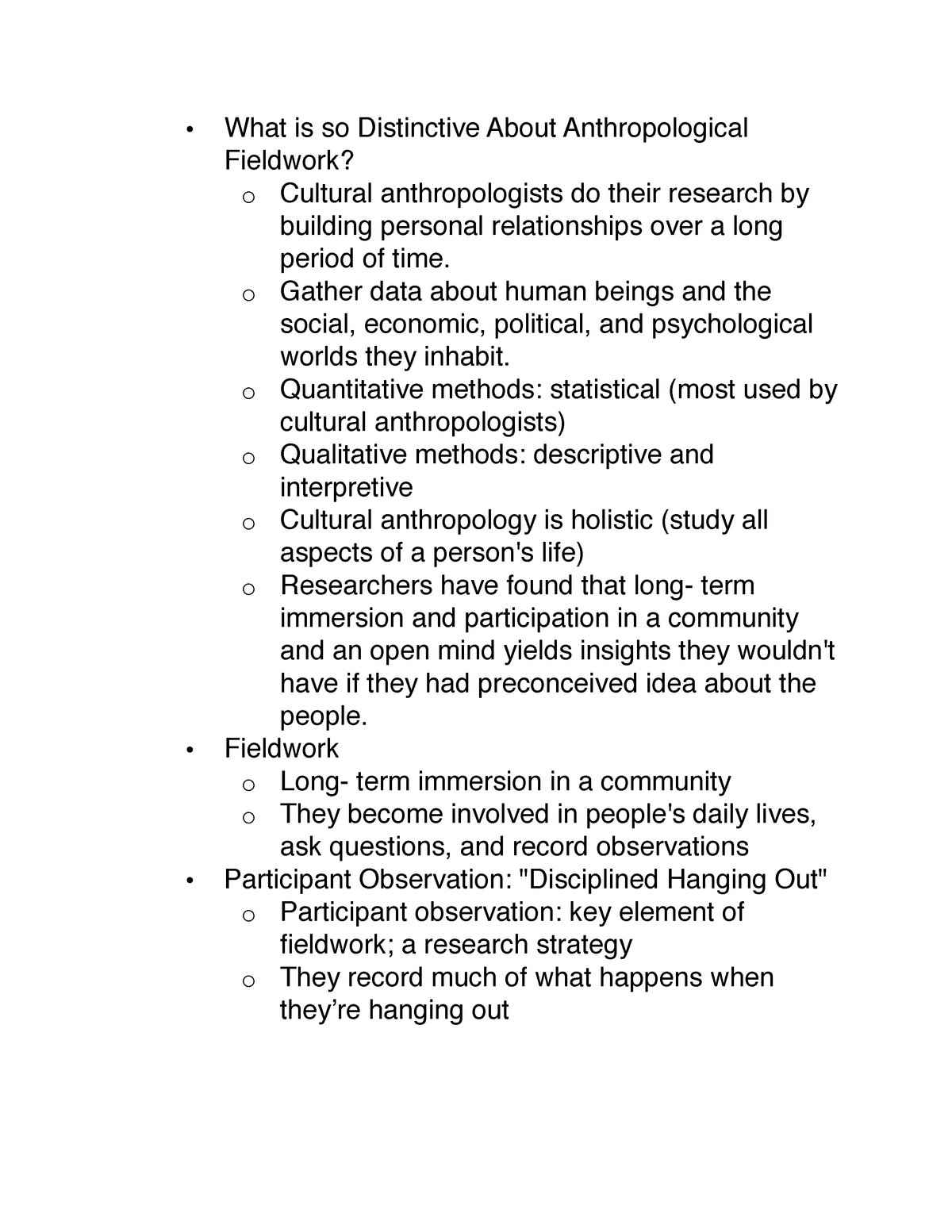 anthropology dissertation structure