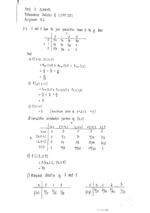 Assignment 2 - Sets of practice Problems to be answered - Stat 221 ...