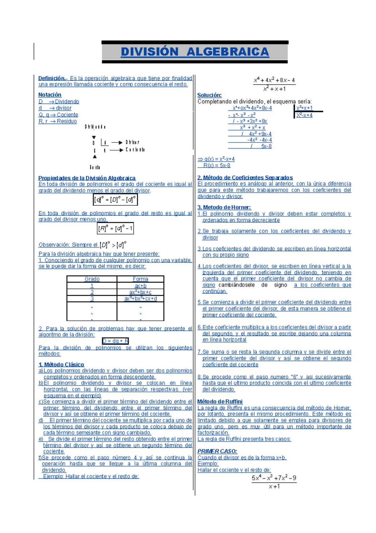 424030418 6 Division Algebraica DIVISI N ALGEBRAICA Definici n Es 