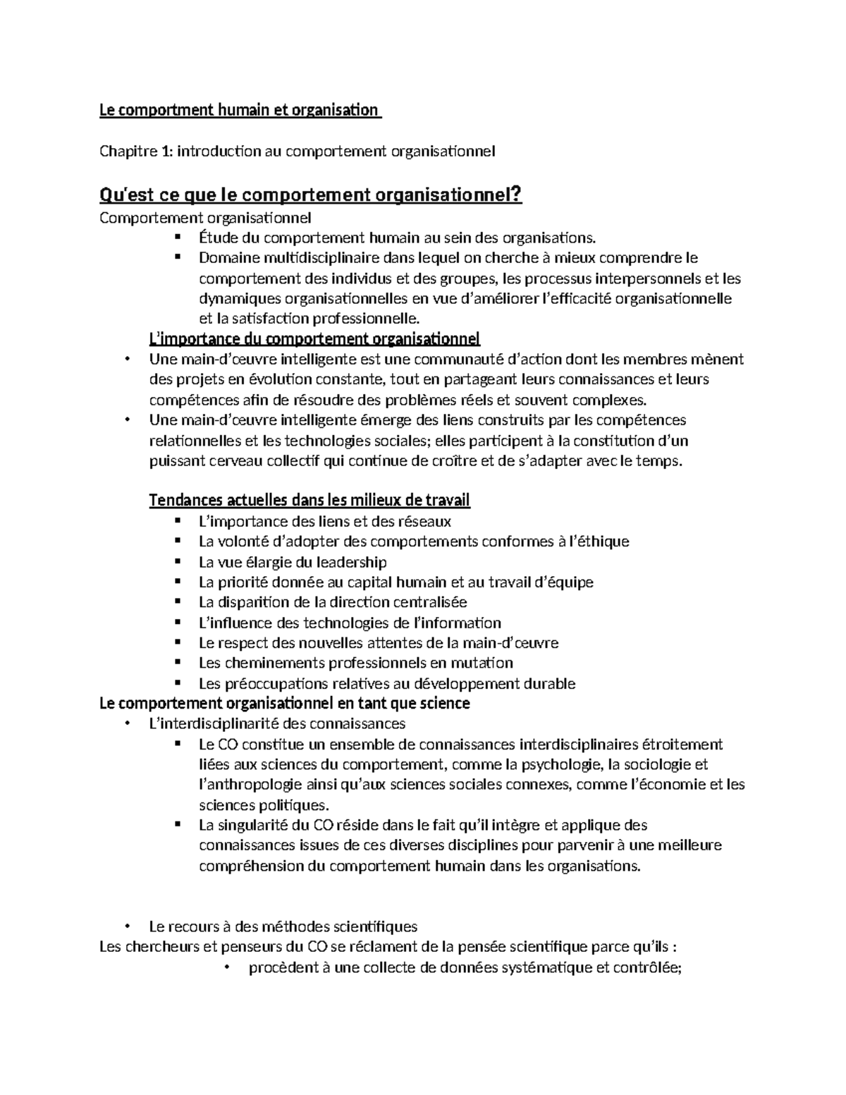 Le comportment humain et organisation - Le comportment humain et ...