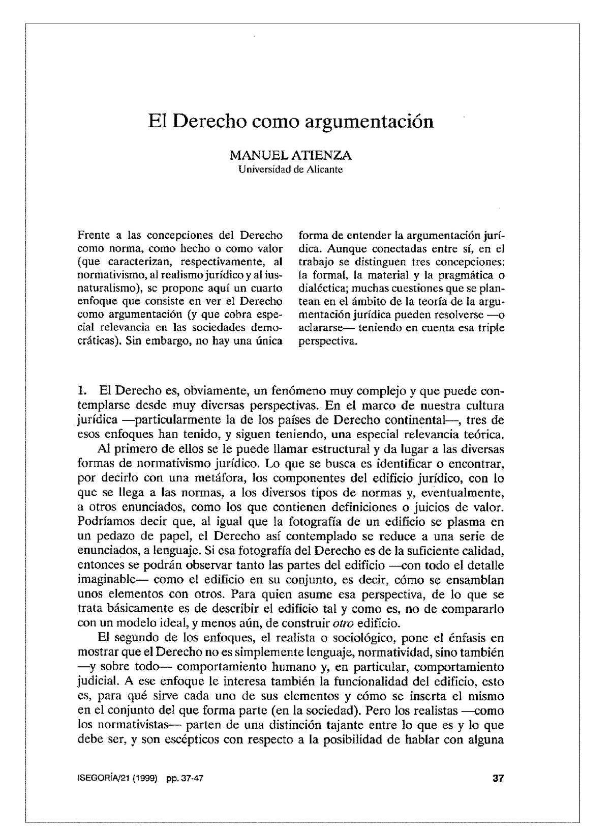 El Derecho Como Argumentación - El Derecho Como Argumentación ...