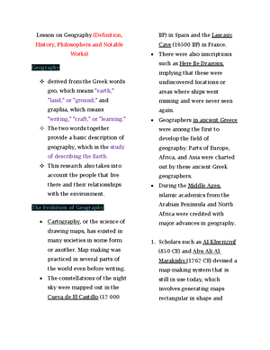 Lesson 4-8 Geography notes - Key Concepts, Application in the Field ...