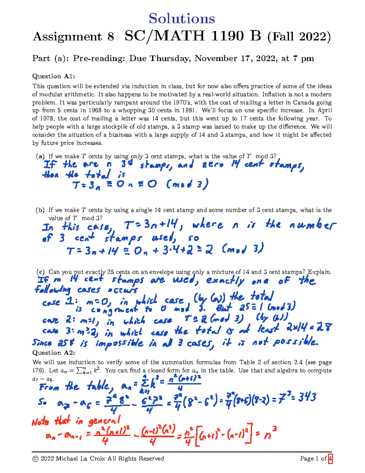 std 8 maths assignment solution