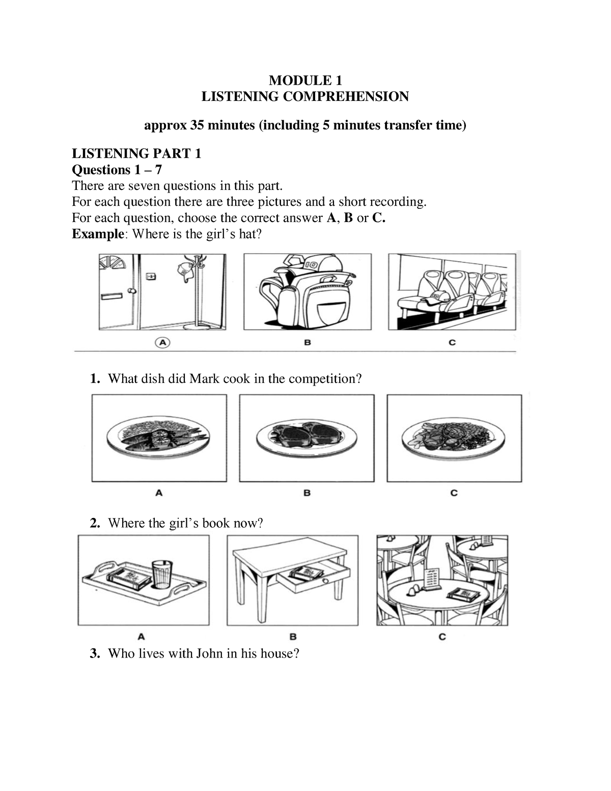 Module 1 - Listening - ôn Tiếng Anh B1 - MODULE 1 LISTENING ...