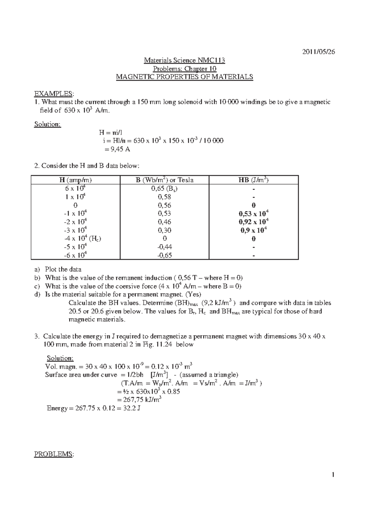 Problems chap10 - 2011/05/ Materials Science NMC Problems: Chapter 10 ...