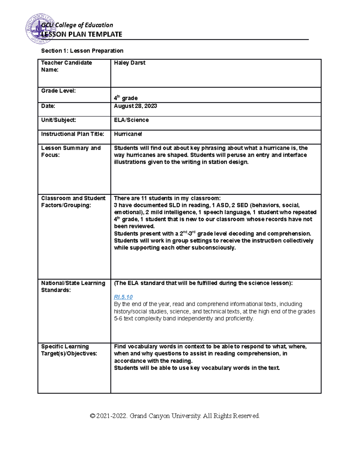 Coe-lesson-plan-template.topic 4 - LESSON PLAN TEMPLATE Section 1 ...